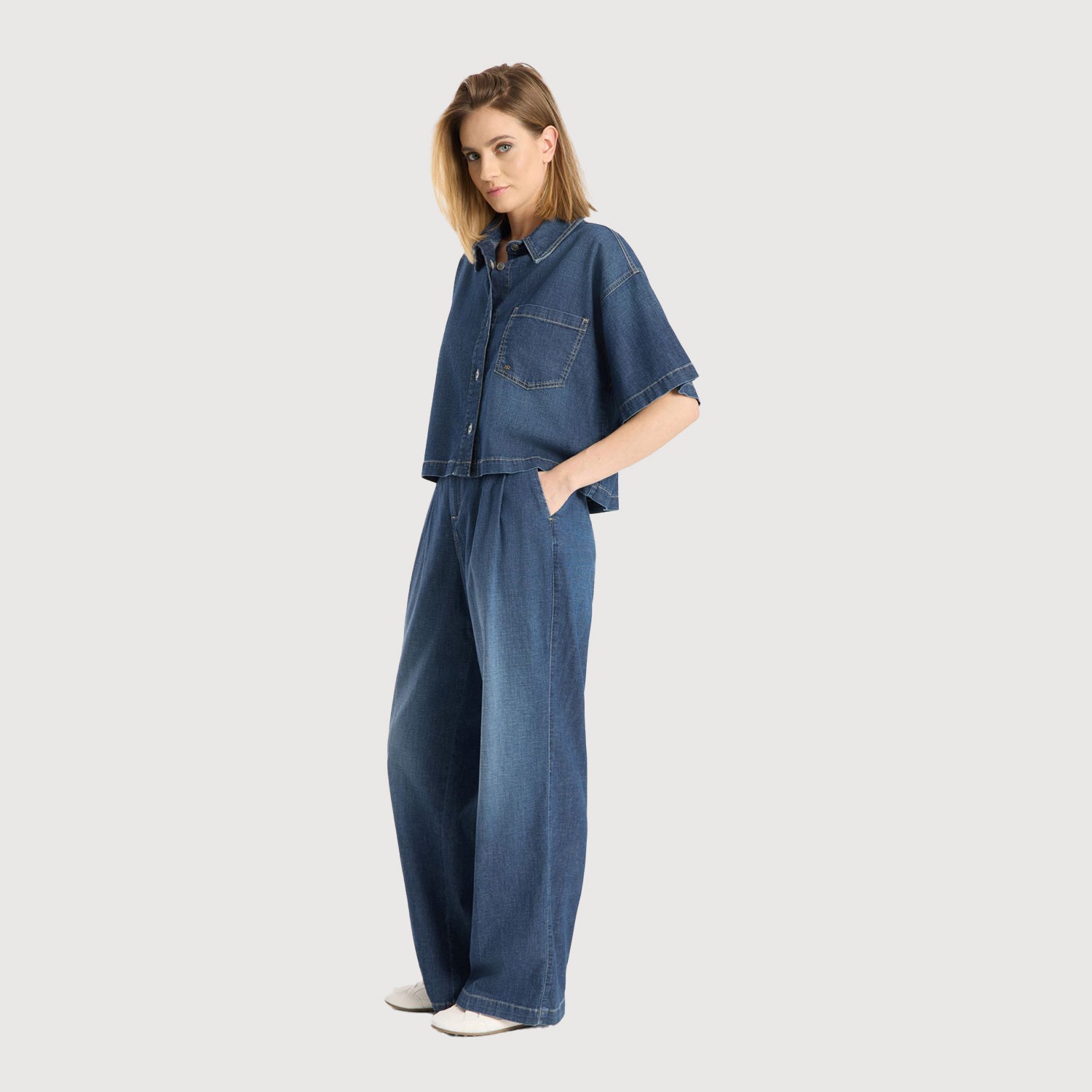 Raffaello-Rossi-Damen-Bluse-001613-9387-Zuri-Linen-850-Blue-01